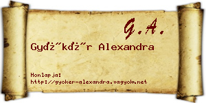 Gyökér Alexandra névjegykártya