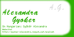 alexandra gyoker business card